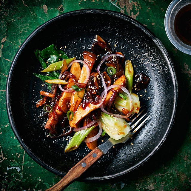Boczniaki w teriyaki Boczniaki w teriyaki